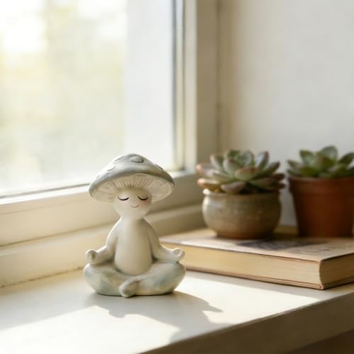 Estatua de Resina Hongo de Meditación 3.35 Pulgadas miniatura 5