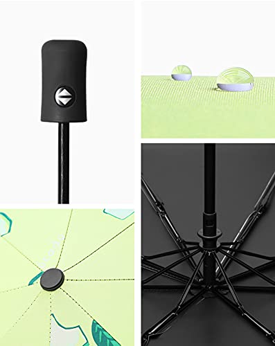 Image of House of Quirk 3-Fold Travel Umbrella - Auto Open /Close Ultra Light and Small Mini Umbrella with Carrying Pouch