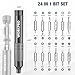 WORKPRO 24 in 1 Multi Bit Mini Screwdriver Set Magnetic, Manual Pen Screwdrivers, Tough S2 Steel Small Screwdriver Bits for Eyeglass, Watch, Laptop, Phone, Jewelry and Electronic, Grey