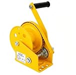 Aim Tools Hand Winch 1200LB Manual Crank Ratchet Gear Winch with Automatic Brake Car Boat Trailer Winch Crane Lifting Pulling Tool for Garage Workshop Construction