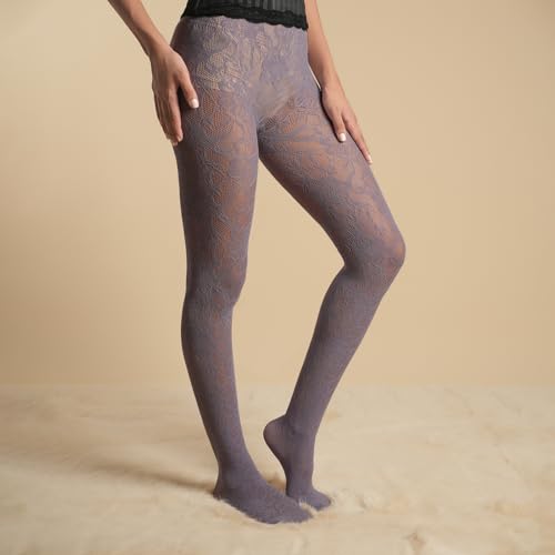 Image of Theater Women Lace Stockings | Stretchable | Comfortable Breathable Nylon Spandex | Warm and Soft Waistband | Free Size (S-4XL (24-48) In)