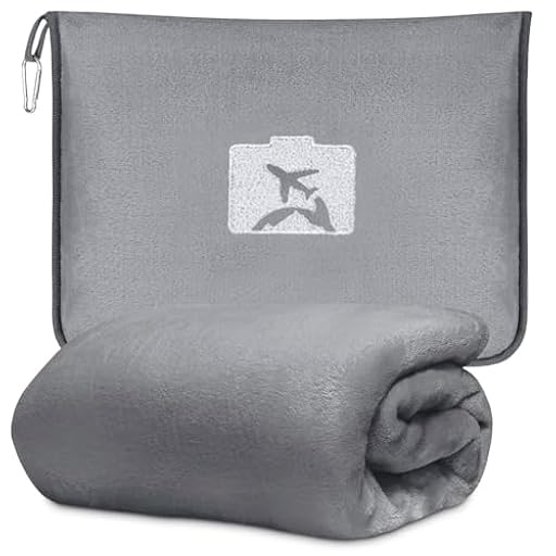 Manta de viaje 2 en 1, manta de viaje ultraligera y cálida, para coche, 152 x 127 cm, cojín transformador, cojín de avión, para vacaciones, oficina, hogar, viajes de negocios (gris) | Ya disponible en tu tienda friki favorita! En mundofriki.es!