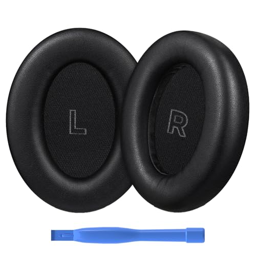 Almohadillas para auriculares de reemplazo para Bose QuietComfort Ultra inalámbricos con cancelación de ruido, de MMOBIEL: almohadillas de espuma viscoelástica y cuero sintético de proteína PU, aislamiento acústico – Negro miniatura 1