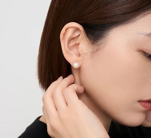Pearl Stud Earrings, 12 Pairs Hypoallergenic White Simulated Pearl Ball Earrings Studs Set for Women Bridal, Wedding, Birthday & Christmas Jewelry Gift — view 5