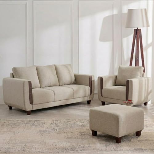 Image of Modern Sofa Set 3-Seater with Armchair and Footrest,4 Seater, 5 Seater Design in 3+1+Footrest Sofa for Living Room, Bedroom, Hallways