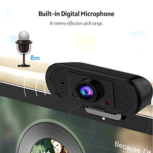 Microfone integrado para webcam USB da Docooler para transmissão ao vivo, chamadas de vídeo e ensino