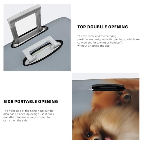 Travel Luggage Protector Cover Cute pomeranian Suitcase Covers for Luggage Fashion Washable Elastic Luggages Cover Protector Scratch Resistant Travel Essentials Suitcase Cover Fits 18-32 Inch4