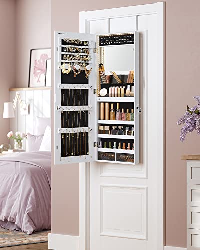 Songmics UJJC013W01 Mirror Jewelry Cabinet Armoire Organizer, Wall Or Door Mount Storage Cabinet thumb #2