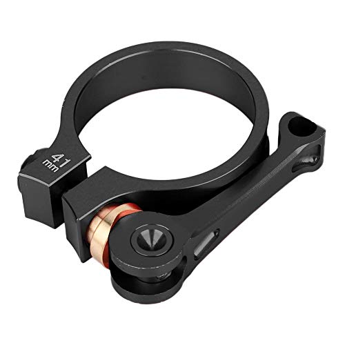 VGEBY Bike Seatpost Clamp, Bicycle Quick Release Seat Post Clamp 41mm CNC Aluminum Alloy Bike Seat Tube Clip(Black)