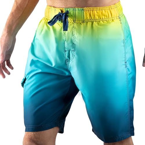 Image of Kanu Surf Men's Big Viper Extended Size Stripe Swim Trunk