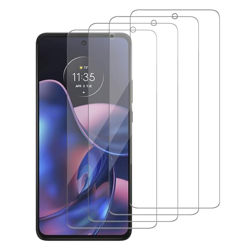 iCsapr 4 Pack Glass Screen Protector Compatible for Motorola Edge 2022 / XT2205 [9H Hardness]-HD Screen Tempered Glass Scratch Resistant Easy Install [Case Friendly]