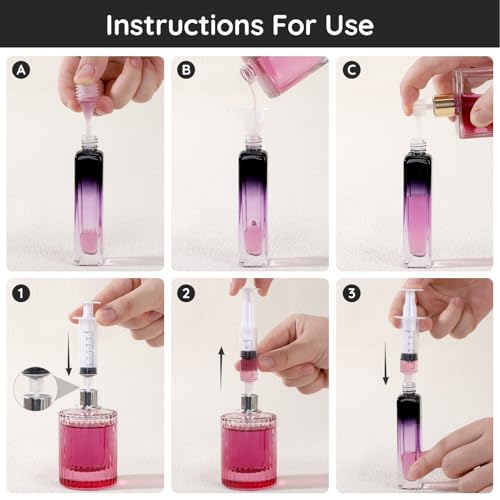 Segbeauty 15ml Travel Glass Perfume Bottles Set, 10 Pack of Refillable Mini Perfume Atomizer, 0.5oz Travel Essential Empty Press Pump Contanier, Fine Mist Cologne Dispenser Fragrance Spray Bottle3