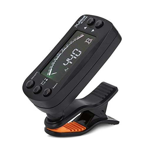 Bnineteenteam Clip accordeur de Guitare sur accordeur de Guitare 2 en 1 métronome Accordeur électronique numérique Acoustique avec écran LCD pour Guitare Basse Violon ukulélé