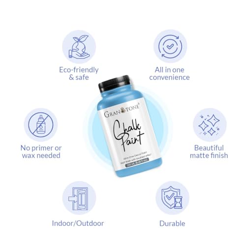Image of GRANOTONE Chalk Paint Greece Blue 250 ml Matte Finish
