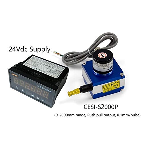 CALT 2 m Stroke Tire Lineal Sensor con 6 dígitos Contador de medidor Digital Display CESI-S2000P/HB961