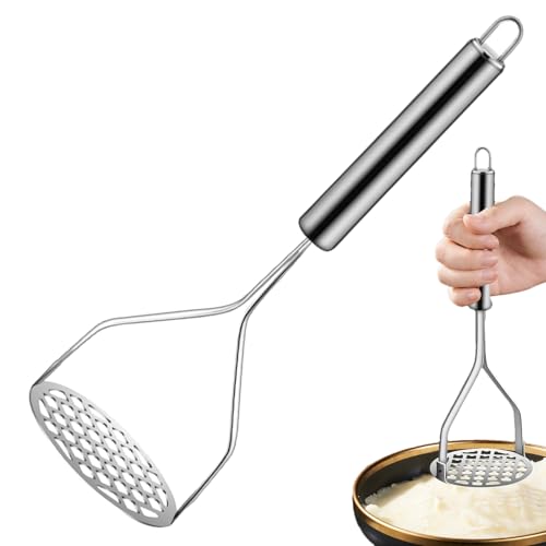 Machacador de Patatas,Triturador de Alimentos de Acero Inoxidable para Aguacate | Herramienta De Cocina Para Hogar Restaurantes Picnic Comercial