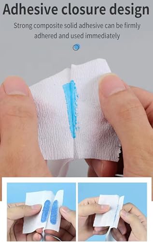 Feisate Halskrause Friseur 3 Rollen 300 Blatt, Friseur Halskrause Kreppband Hals Papier, Weiß