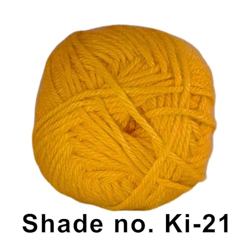 Image of VCR Mustard Yellow Yarn, 100 Grams Hank, 190 Meters Length, Acrylic Ball for Crochet and Knitting, Soft Crosia Threads, Pack of 1 Yarn, Suitable for DIY Crafts