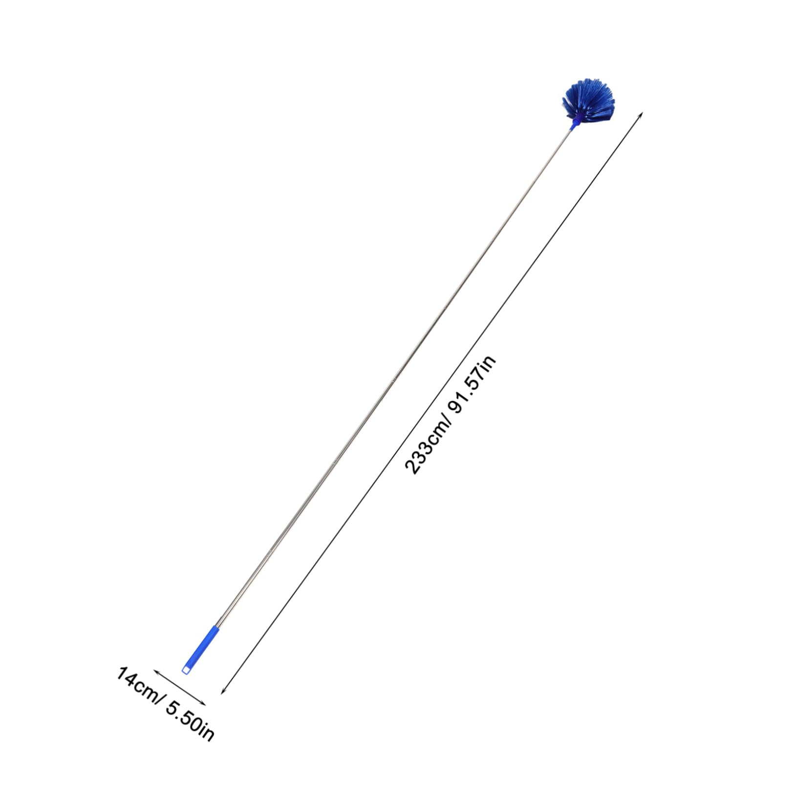 Unomor Flexible Spider Web Grier 2.3m Extendable Ceiling Duster Fine Bristles for Dust Cleaning Home Portable Cobweb Brush