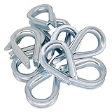 10x Kausche 3mm DIN 6899 Form B Stahl verzinkt Drahtseil-Zubehör Stahlseil Tauwerk Metall Kausch Seil-Öse Seilkausche