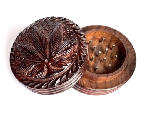 Handmade Artistic Carved Natural Antique Designer 2 Inch unique eco friendly 2 part Herb Grinder