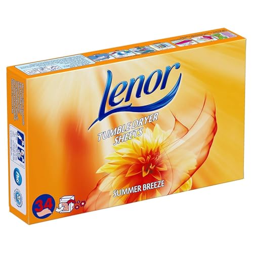 Lenor Summer Breeze - Sábanas para secadora, paquete de 34