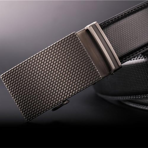 Genuine Leather Men's Belt With Automatic Ratchet Buckle - 120 Cm Waist Strap4