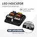 12V Fuse Block, Chatovalo 6 Circuit Fuse Box, with LED Warning Indicator, for Automotive Marine RV