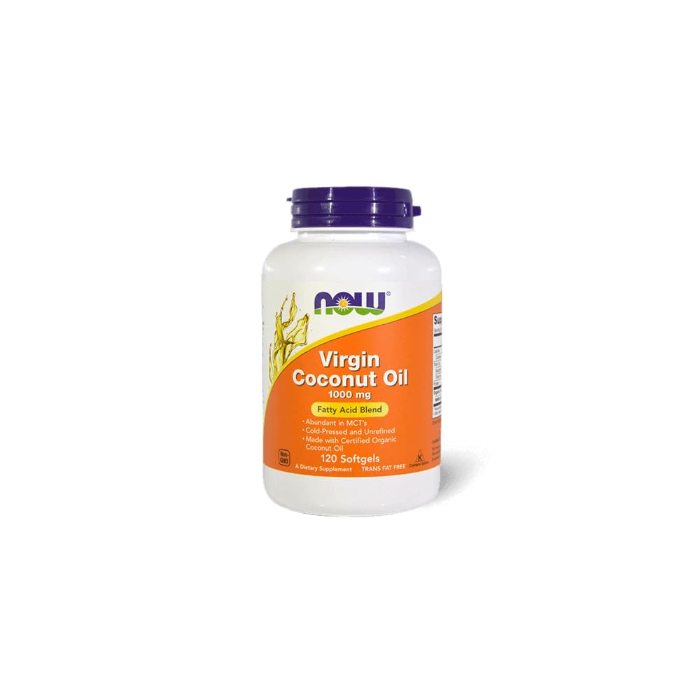 Now Foods – Huile de noix de coco vierge, 1000 mg, gélules molles, 120 pièces