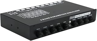 Tempaky Equalizador de carro profissional de 5 bandas Multifuncional Car o EQ Tuning Amplificador Crossover Equalizador paramétrico Equalizador de áudio de carro