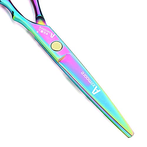 Barber-hair-scissors-Axemoore-professional-haircut-Cutting-ScissorsShears-set-6-made-of-Japanese-stainless-steel-especially-for-hairdressersMulticolor