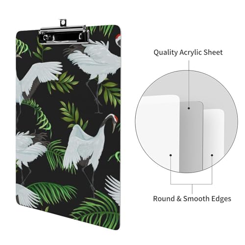 Porte-bloc A4 avec pince à clip profil bas Oiseau Blanc - 3