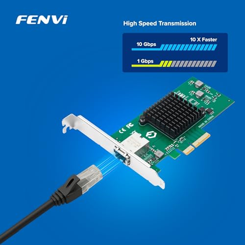 Image of F-RAQC107PCE PCIe 10GBASE-T LAN Adapter, Marvell AQC107, RJ45 Multi-Speed 10G /2.5G /1G /100M, Wake-on-LAN, LED Indicators, Supports Windows /Linux /Server, Brackets | 3-Year Warranty