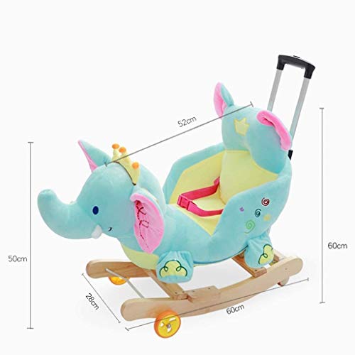 ZHANGYUEFEIFZ Schaukelpferd Plüsch Schaukeltier Pferd Rocking Horse Kinderstuhl Baby Trojan Spielzeug Geschenk… – Bild 4