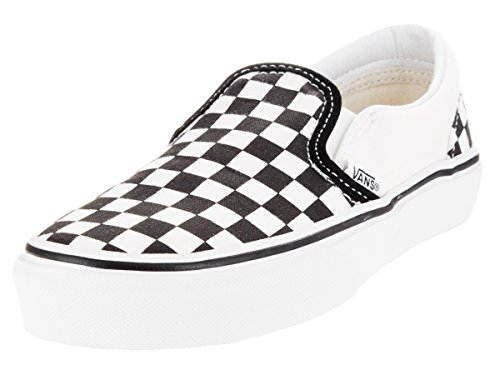 Vans Kids Classic Slip-On (Checkerboard) Black/True White VN000ZBU5GU Size 12
