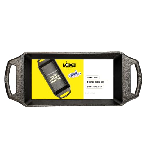 Lodge Seasoned Cast Iron Loaf Pan 8.5 Inches - Pre-Seasoned ...