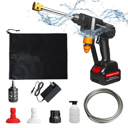 Pistola di lavaggio ad alta pressione senza fili, alimentata da batteria ad alta pressione a...