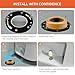 boeemi Toilet Flange Repair Kit with Extra Thick Wax Ring for Toilets Install or Leaking Toilet Wax Ring Replacement Kit Include Mounting Hardware Fits 3-inch or 4-inch Waste Lines