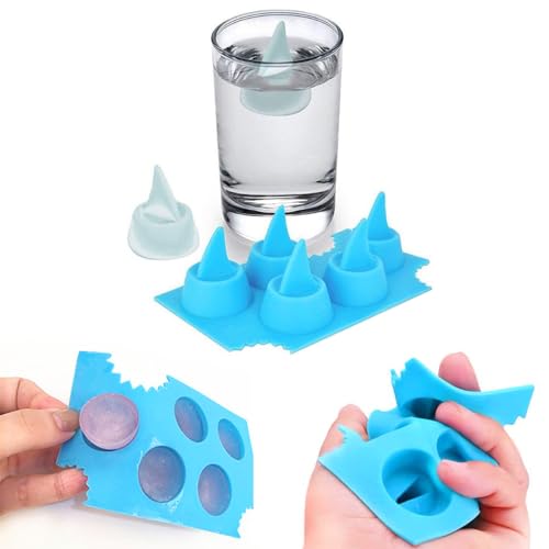 2 Pack bandejas de silicona para cubos de hielo miniatura 3