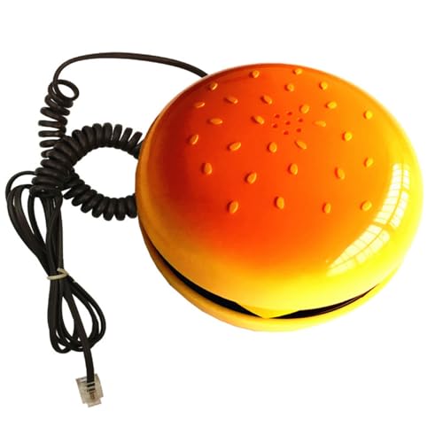 ZEPFJHE Hamburger Téléphone fantaisie émulationnel Fil téléphonique fixe Décoration de la maison en forme de ligne fixe