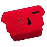 Aluminum Skid Plate, Engine Splash Shield for Ford Focus RS w/Oil Change Access Panels (RED)