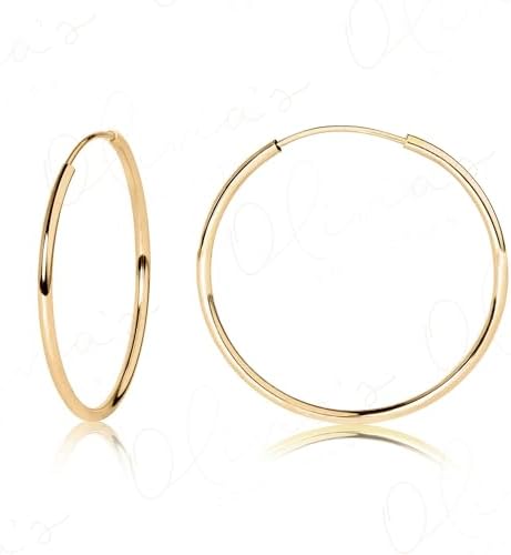Olivia's Collection 14k White or Yellow Gold Lightweight Endless ...