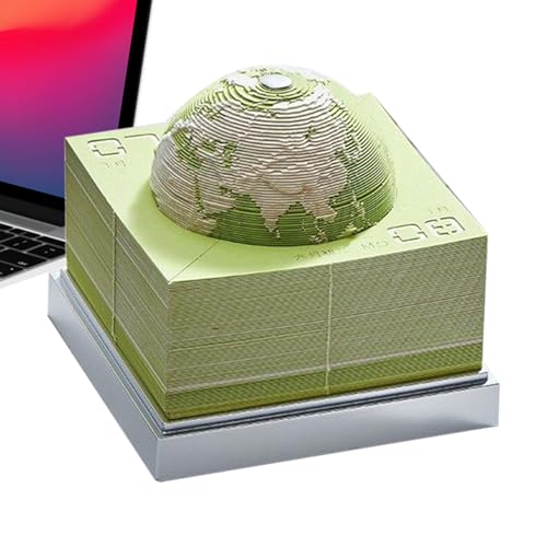 Calendario 3D 2026 y escultura de papel de la Tierra, decoración de oficina ideal para regalar