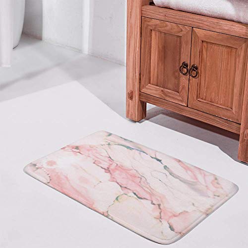 Tapis de bain doux à mémoire de forme CHEHONG rose lavable en machine