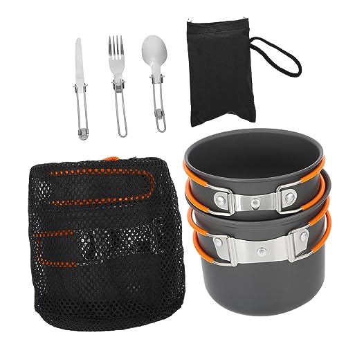 Toddmomy 1 Juego Cocina De Camping Utensilios De Mochilero Accesorios De Mochila Accesorios para Acampar Estufa De Camping Equipo De Cocina Olla Acero Inoxidable Cámping
