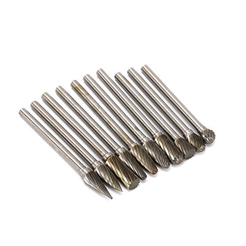 Juego de 10 fresas carburo 1/8" para grabado y torneado miniatura 1