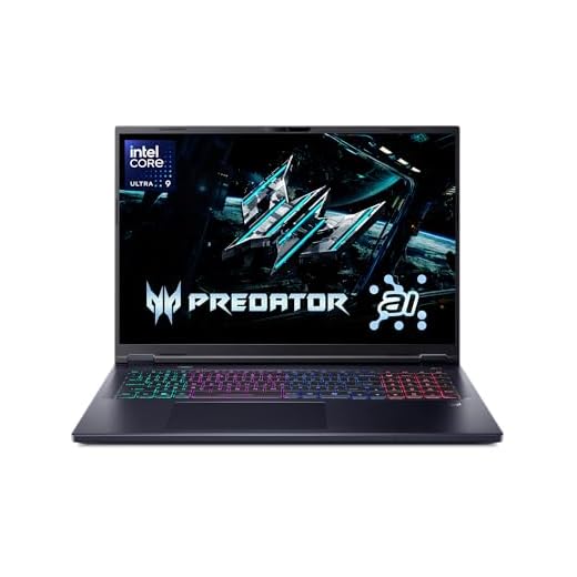 Acer Predator Helios Neo 18 AI Gaming Laptop | Intel Core Ultra 9 Processor 275HX | NVIDIA GeForce RTX 5070 Ti | 18" WQXGA 240Hz G-SYNC | 32GB DDR5 | 2TB Gen 4 SSD | Killer Wi-Fi 6E | PHN18-72-9474