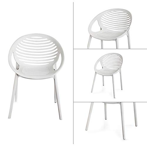 Image of Cello Abacus Plastic Chair Set - Pack of 2, White