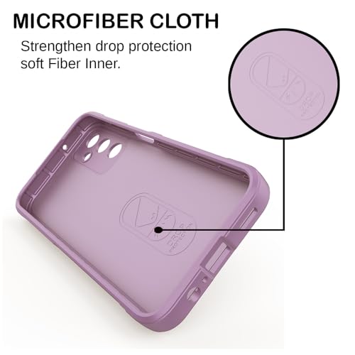 Image of amazon basics Mobile Cover for Samsung Galaxy A25 5G | Full Camera Protection | Liquid Silicon Case | Flexible Bumper Case for Samsung Galaxy A25 5G (Purple)