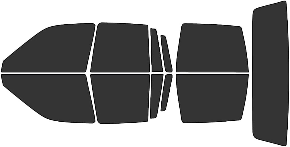 Rvinyl Window Tint Kit Compatible with Lincoln Town Car 1990-1997 - Black 20% - Single Ply No Bubble Film - Do it Yourself Vehicle Complete Precut Kit